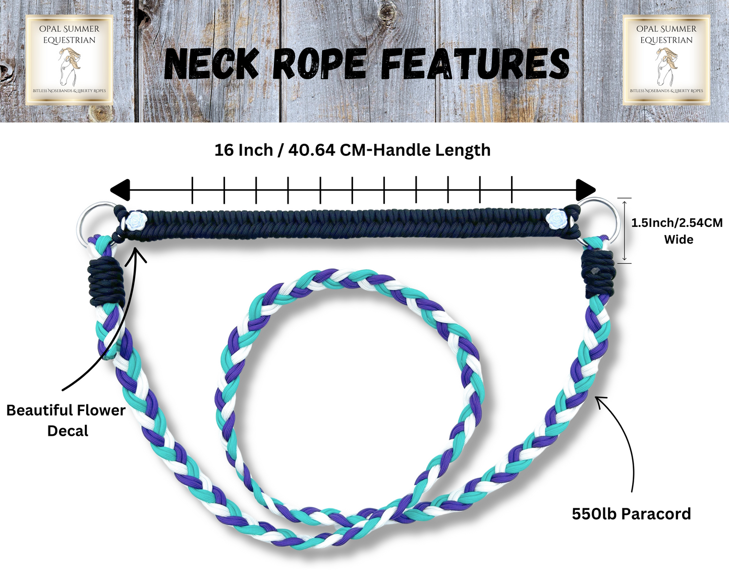 Neck Rope Blue/Purple/White