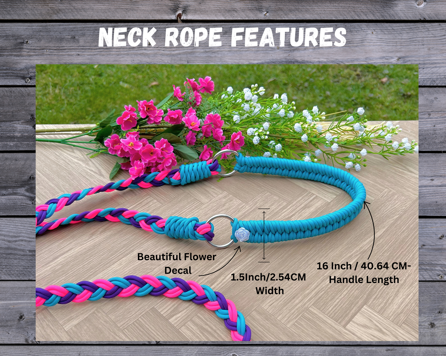 Neck Rope - Hot Pink/Purple/Blue