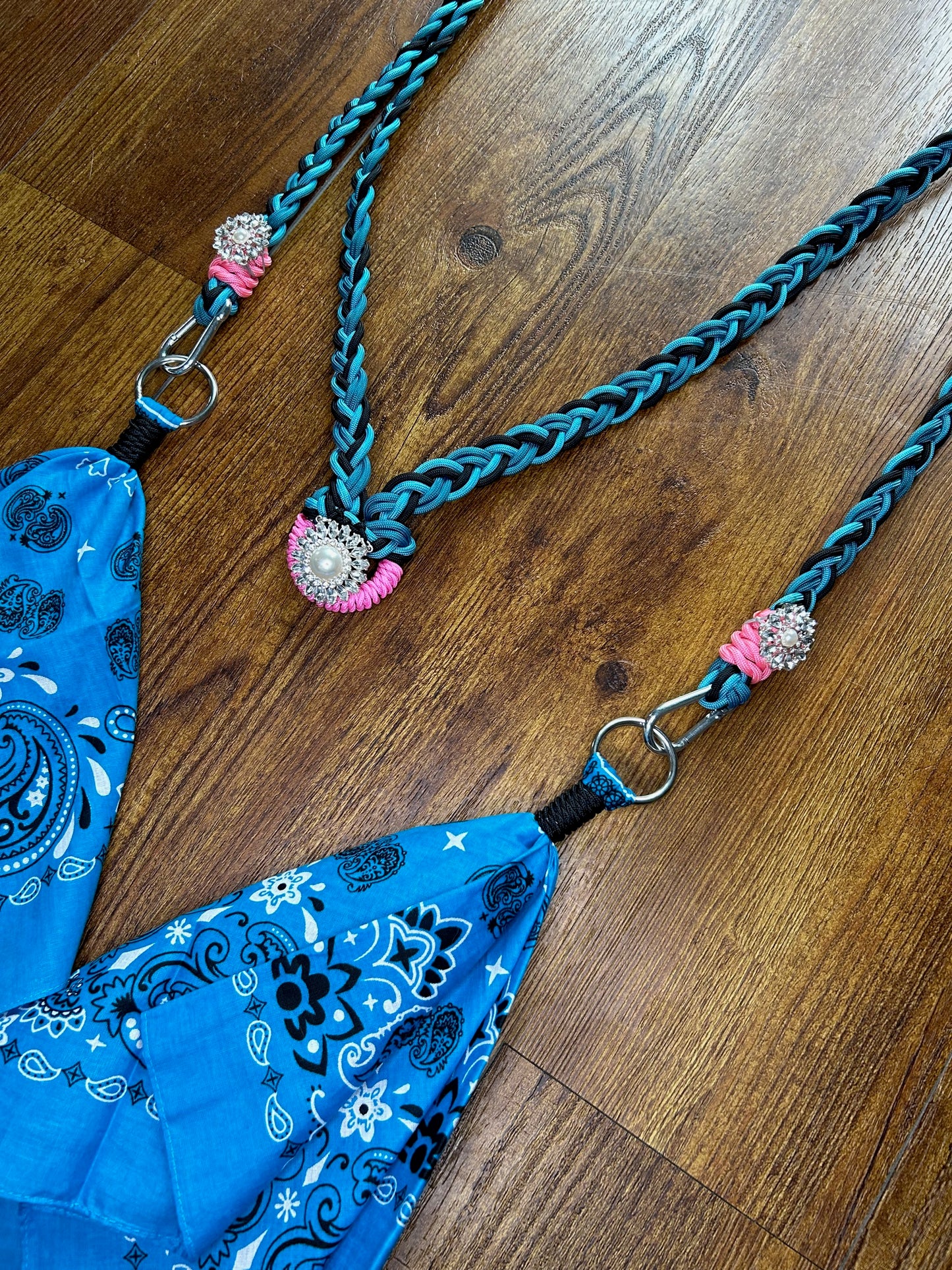 Unicorn Bling Adjustable Neck Rope - Blue/Pink/Black